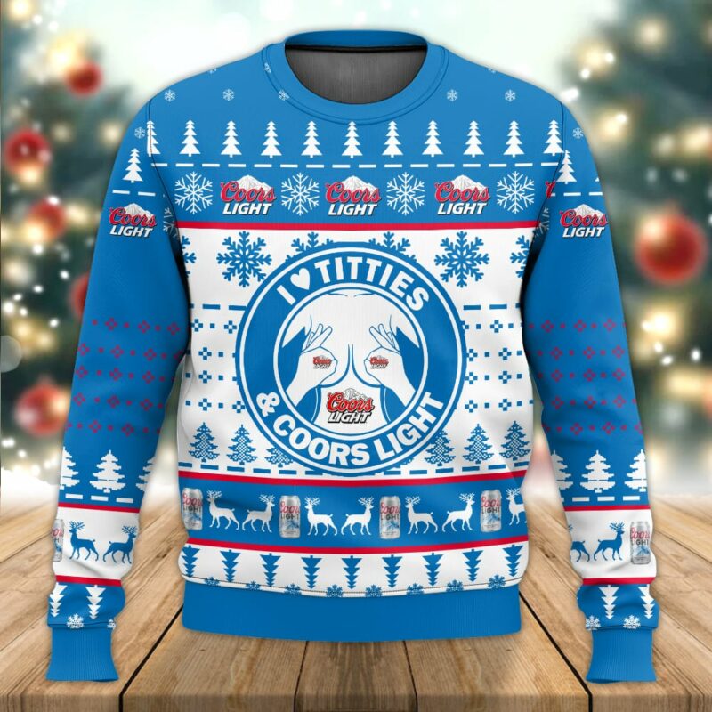 Coors Light Titties Funny Ugly Sweater