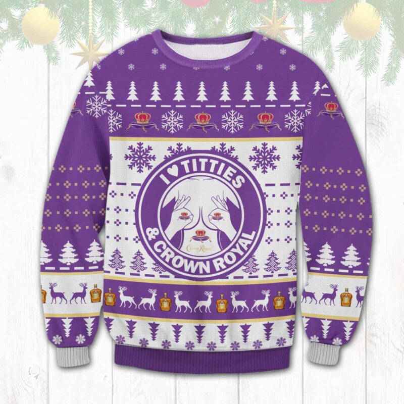 Crown Royal Titties Funny Ugly Sweater