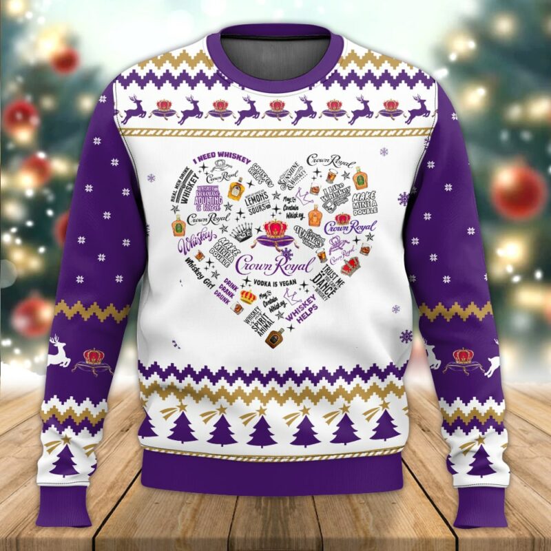 Crown Royal Heart Ugly Sweater