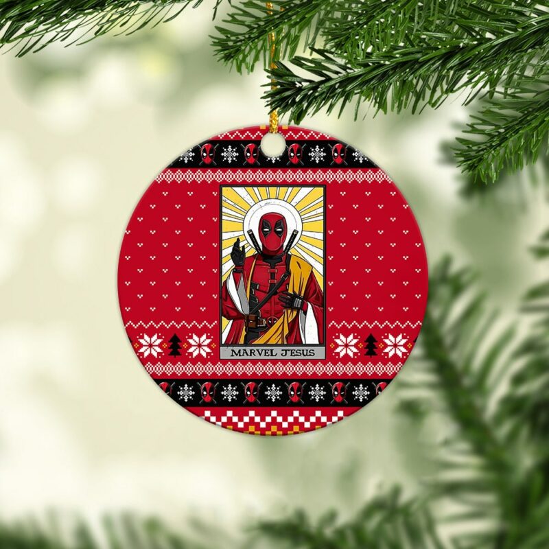 Marvel Jesus Deadpool Acrylic Ornament