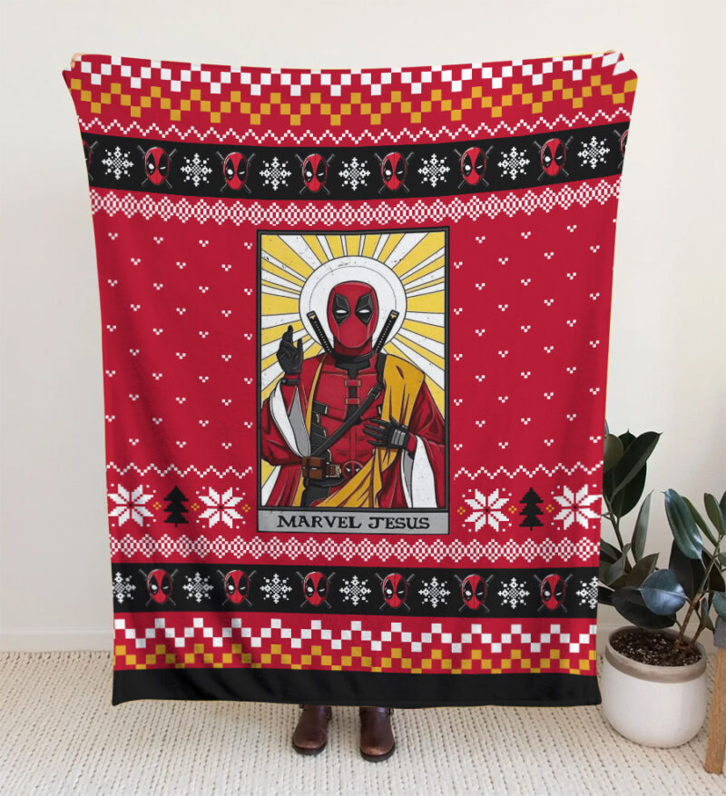 Marvel Jesus Deadpool Blanket