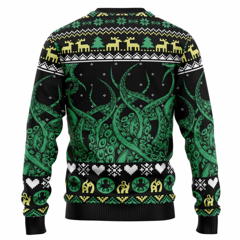 Octopus Cool Ugly Christmas Sweater hooktab