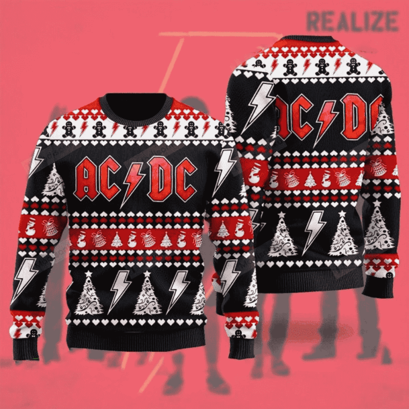 AC DC Ugly Christmas Sweater – Saleoff