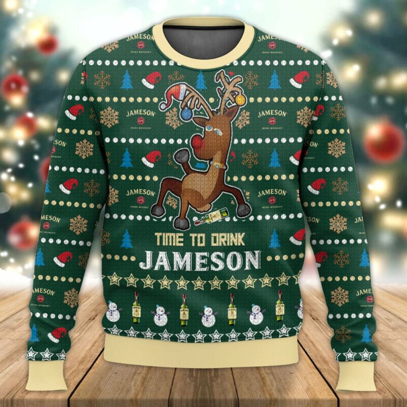 Time To Drink Jameson Ugly Sweater