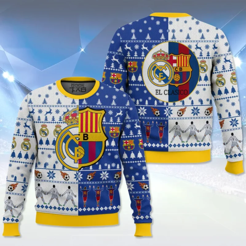 EL CLASICO Barcelona Real Madrid Ugly Sweater