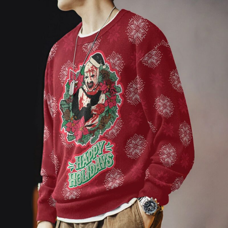 Terrifier Happy Holidays Ugly Sweater