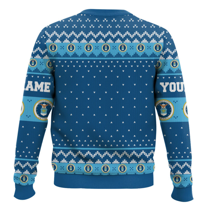 Custom Name US Air Force Ugly Sweater