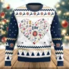 Miller Lite Heart Ugly Sweater