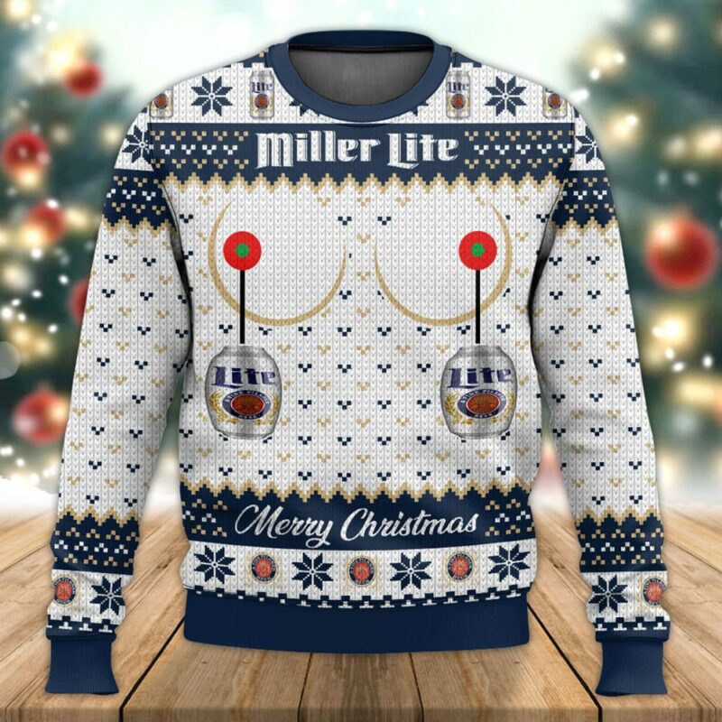 Miller Lite Titties Funny Ugly Sweater