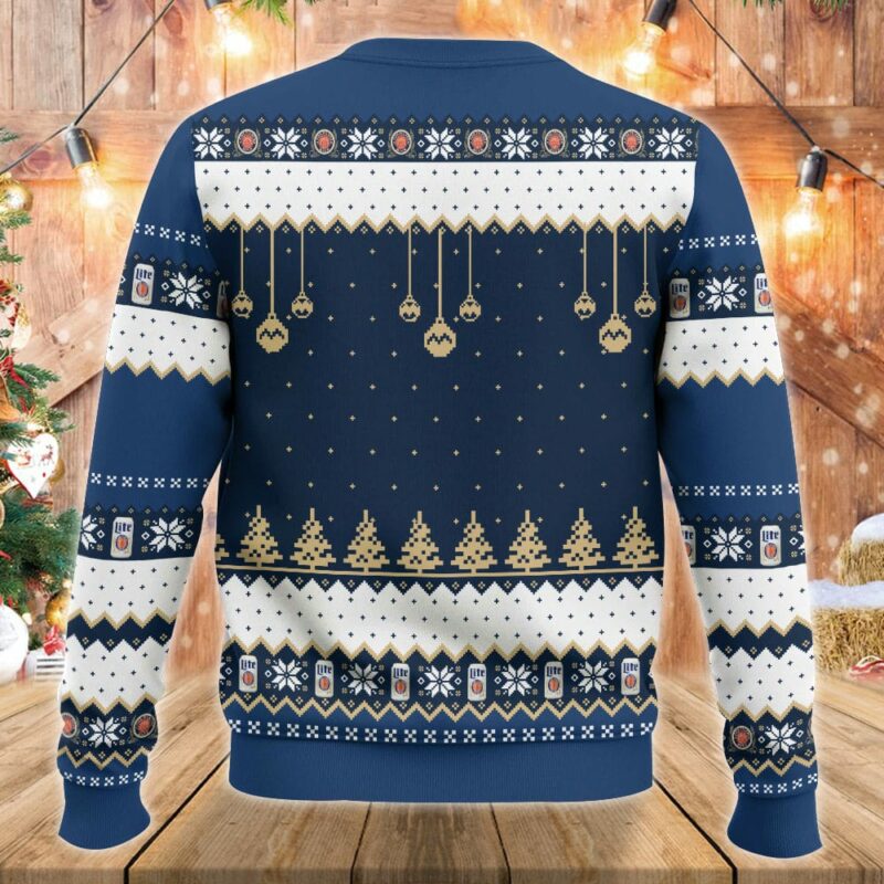 Miller Lite It's The Most Wonderful Time For A Beer Ugly Sweater