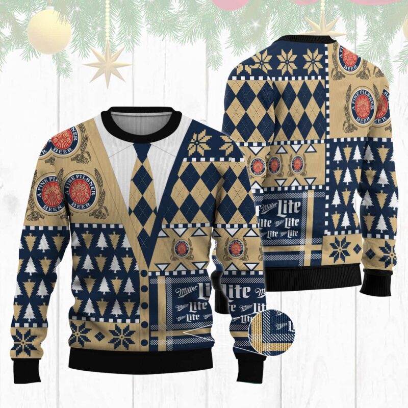 Miller Lite Tie Ugly Sweater