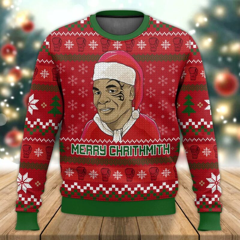 Mike Tyson Merry Chrithmith Ugly Sweater