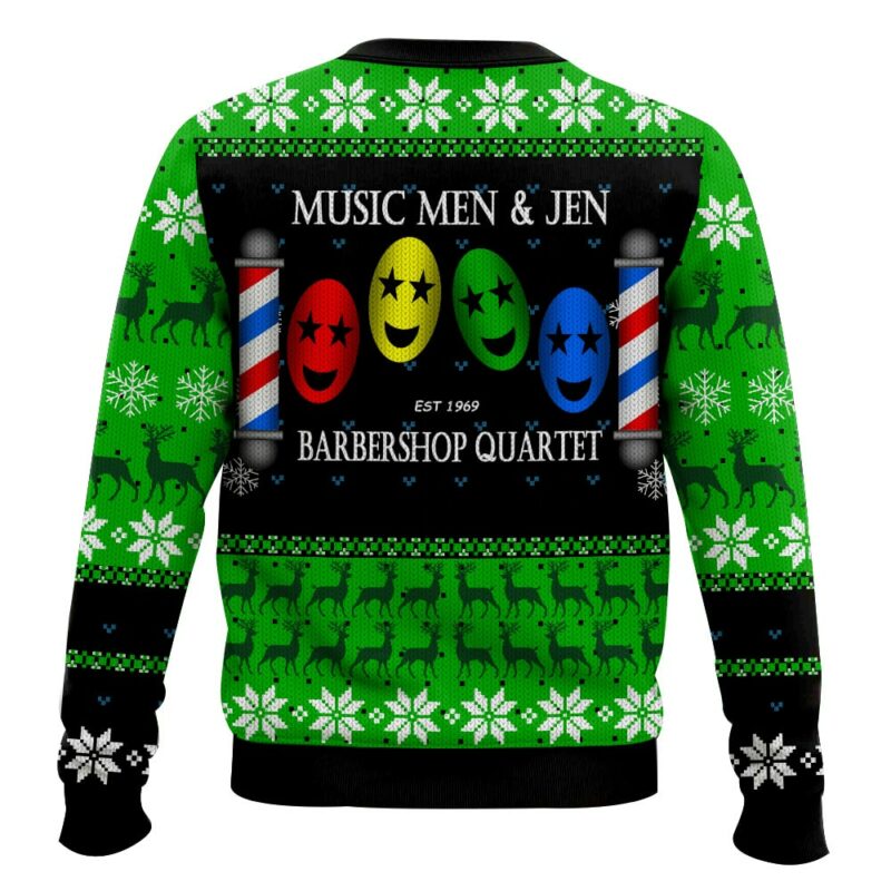 Music Men & Jen Est 1969 Barbershop Quartet Christmas Ugly Sweater