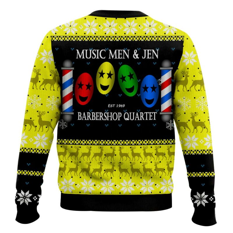 Music Men & Jen Est 1969 Barbershop Quartet Christmas Ugly Sweater