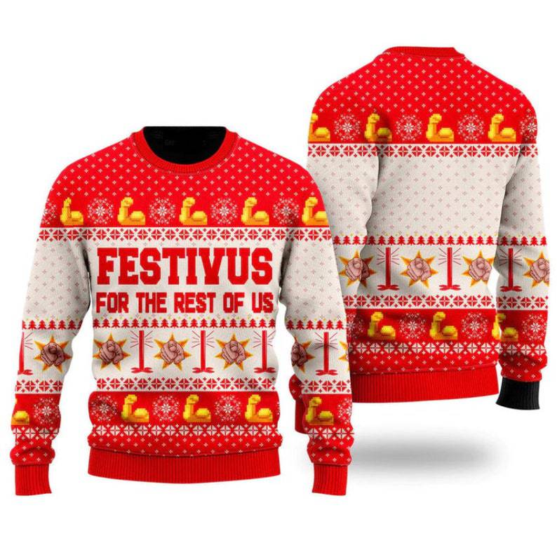 Festivus For The Rest Of Us Ugly Christmas Sweater Funny Gift For Family Holidays hooktab