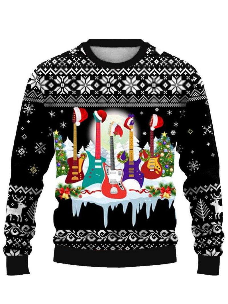 Christmas Guitar Music Party Ugly Christmas Sweater