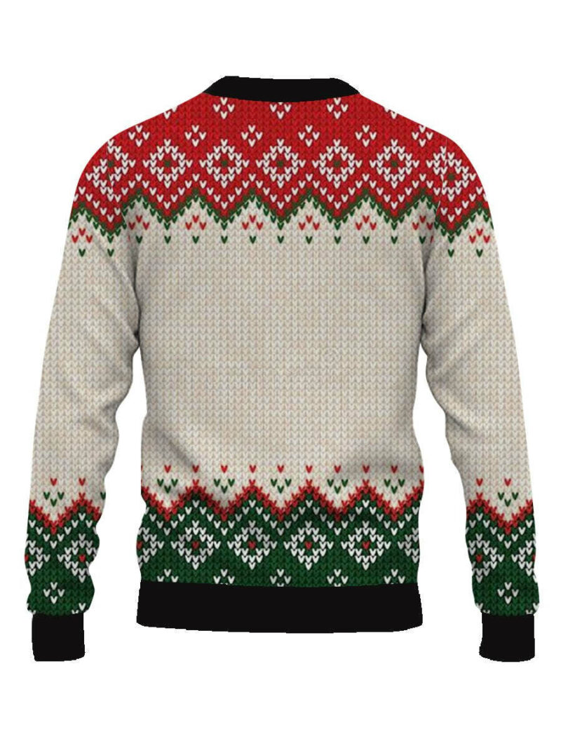 Fun Christmas Print Casual Crew Neck