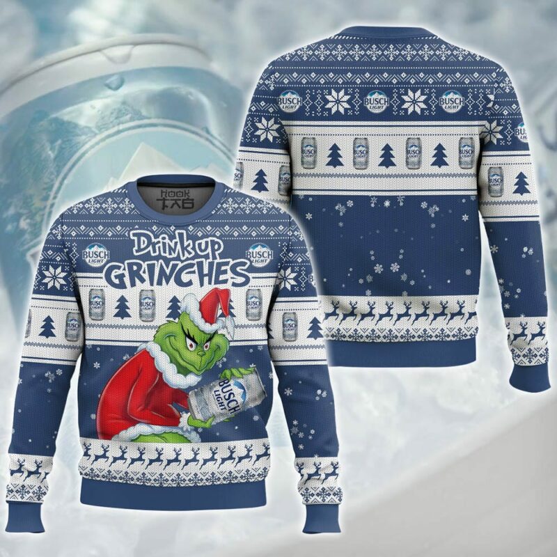 Drink Up Grinches Busch Light Ugly Sweater