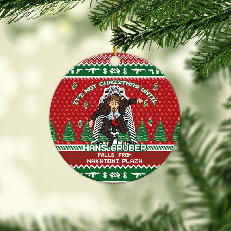 Hans Gruber Fall Nakatomi Plaza Die Hard Acrylic Ornament