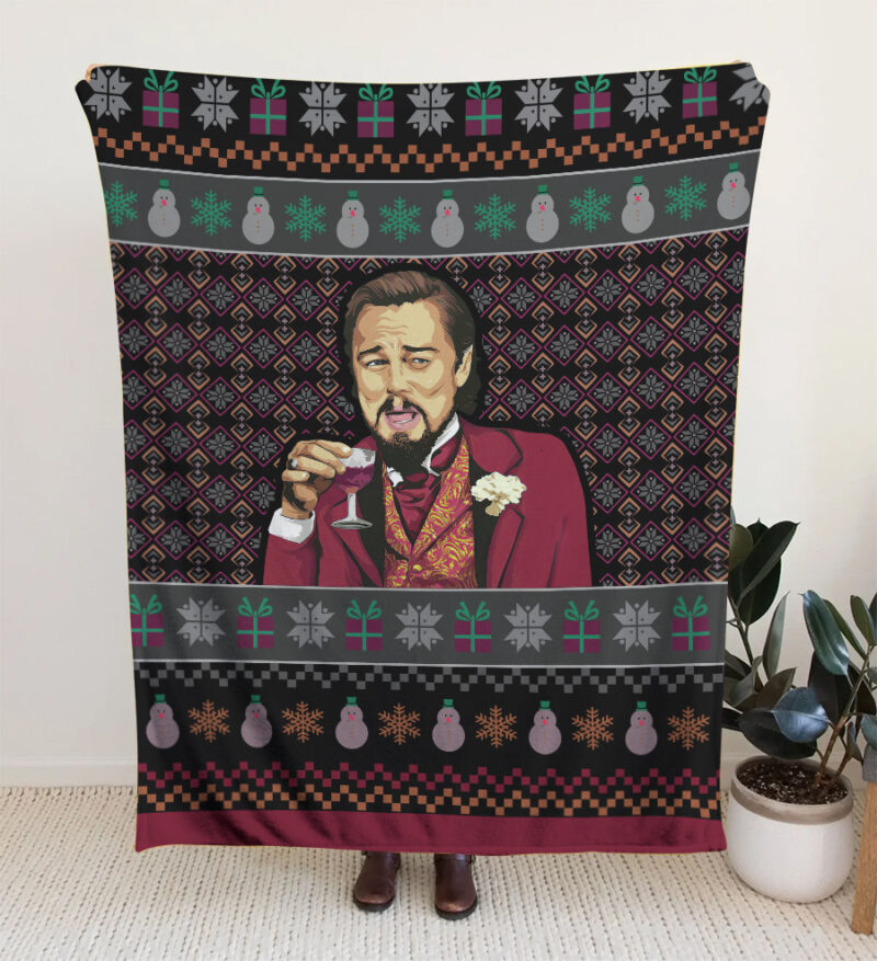 Laughing Leo DiCaprio Meme Blanket