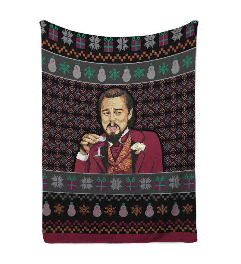 Laughing Leo DiCaprio Meme Blanket