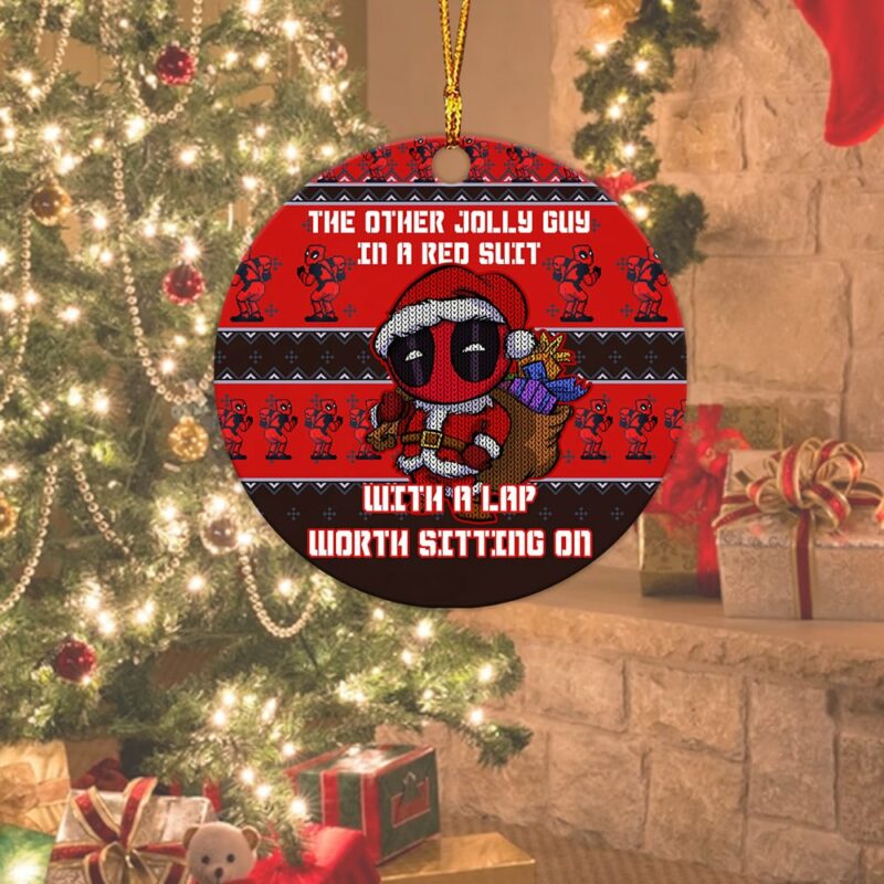 Deadpool Jolly Red Guy Acrylic Ornament