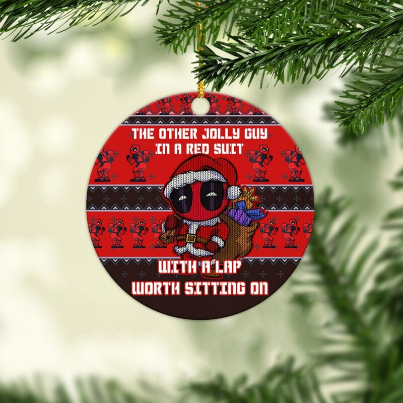 Deadpool Jolly Red Guy Acrylic Ornament