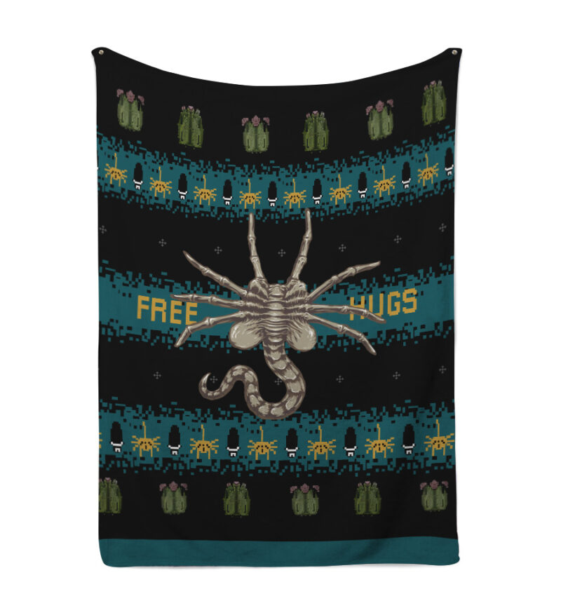 Free Hugs Alien Facehugger Blanket