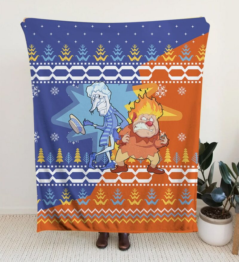 Heat and Snow Miser The Year Without a Santa Claus Blanket