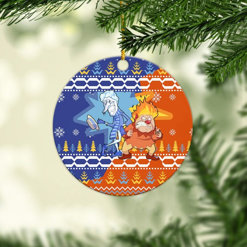 Heat and Snow Miser The Year Without a Santa Claus Acrylic Ornament