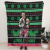 Schwarzenegger Predator "Jungle All the way" Christmas Blanket