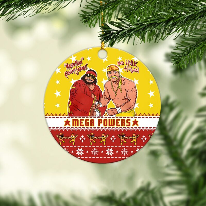 Mega Powers Macho Man and Hulk Hogan Acrylic Ornament