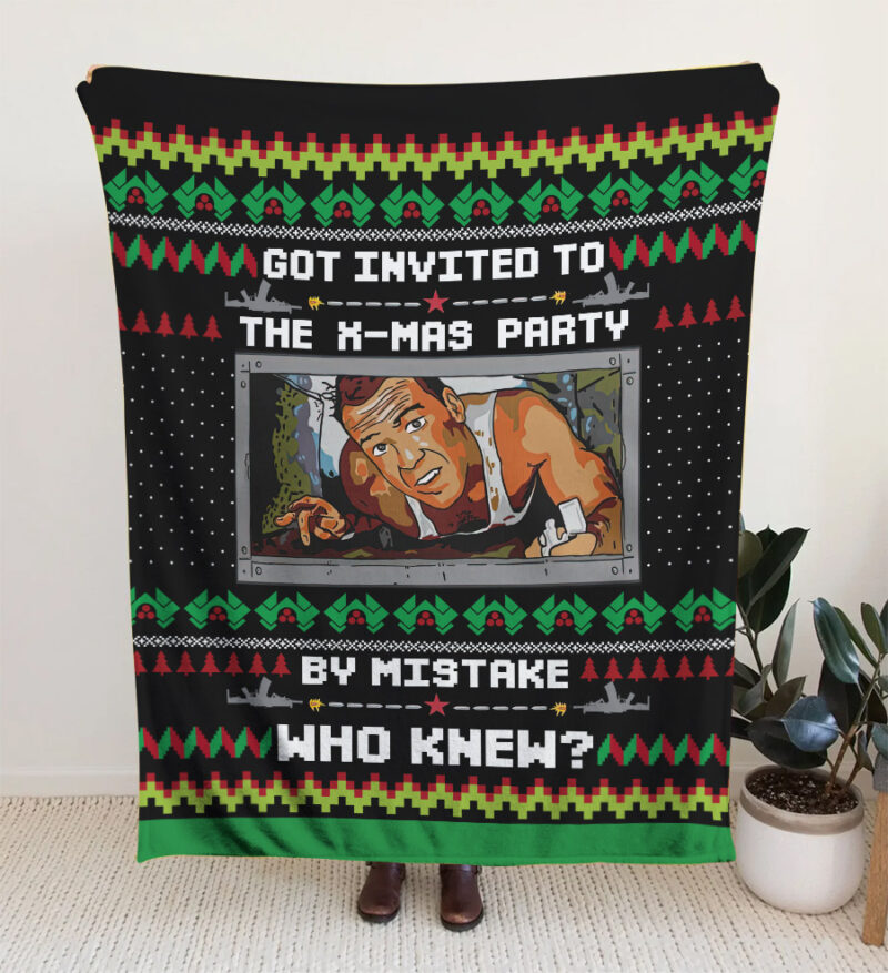 Got Invited to a Christmas Party Die Hard Blanket