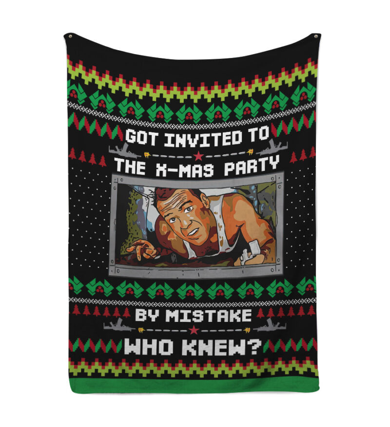 Got Invited to a Christmas Party Die Hard Blanket