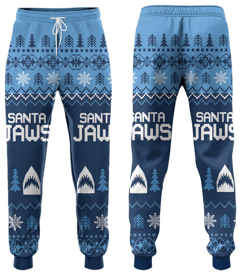 Christmas Shark Santa Jaws Sweatpants