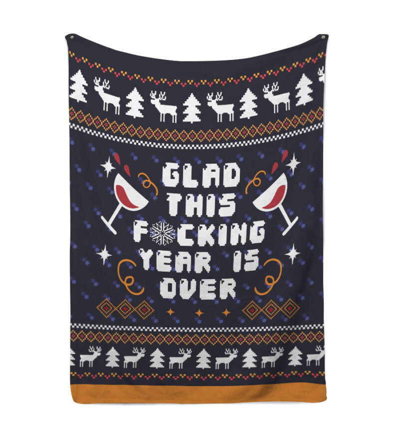 Glad This Fucking Year is Over Pop Culture Blanket