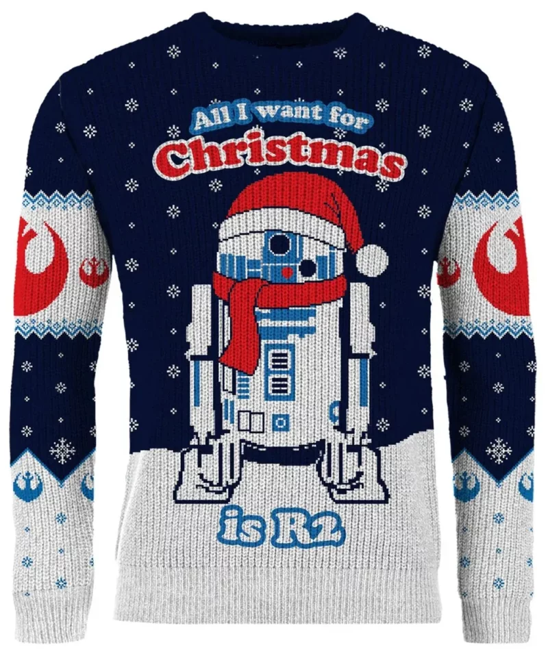 All I Want For Christmas Is R2 Ugly Christmas Sweater