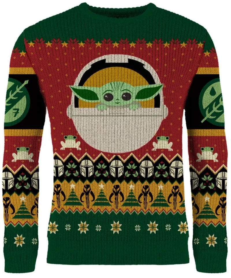 Baby Yoda Grogu Ugly Christmas Sweater