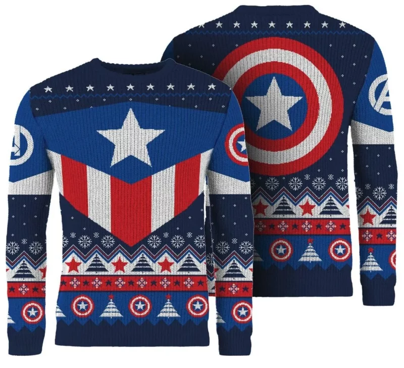 Red White And Blue Ugly Christmas Sweater