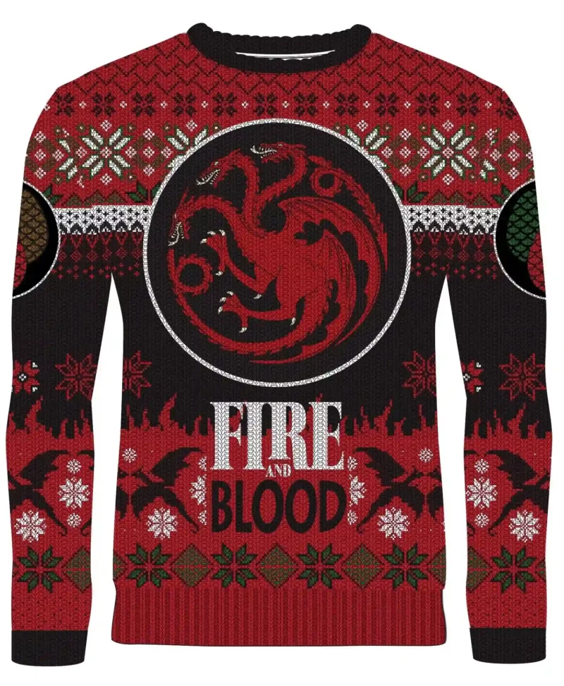 Fire & Blood Targaryen Ugly Christmas Sweater