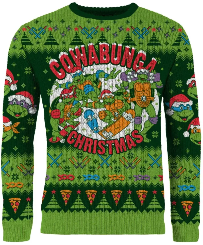 Cowabunga Ugly Christmas Sweater