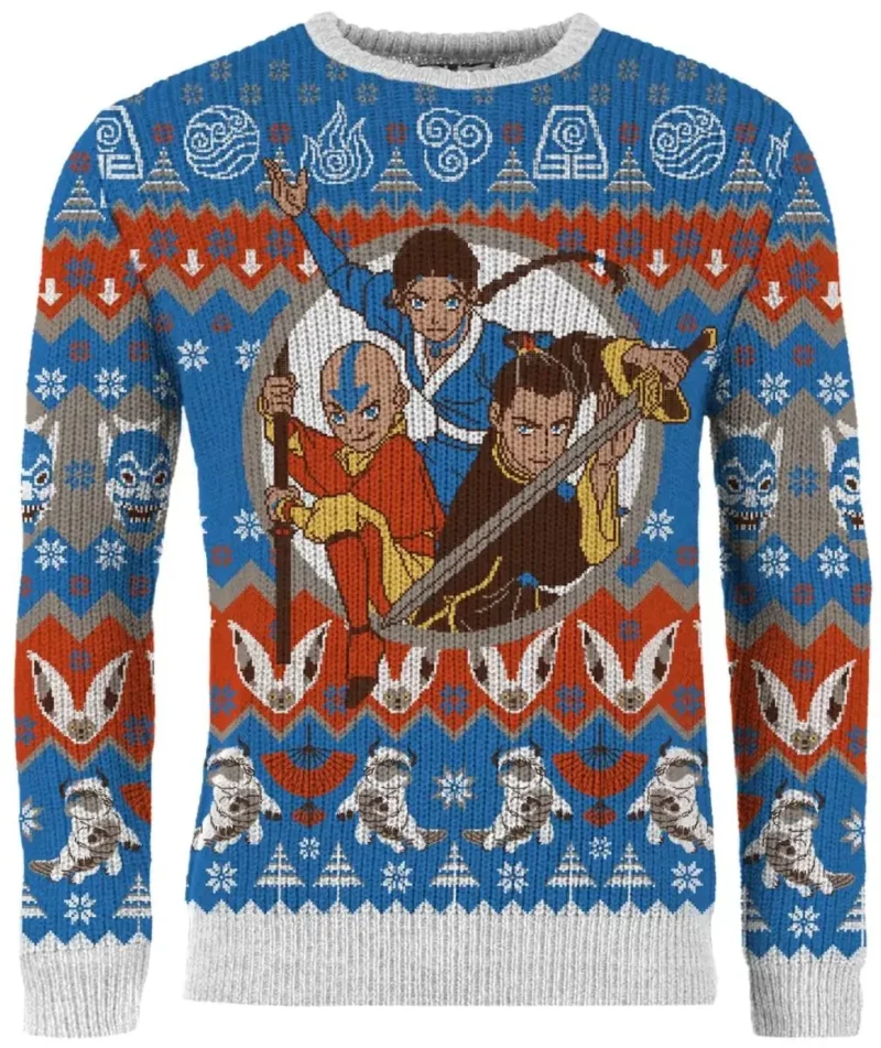 The Last Airbender White Lotus Winter Wear Ugly Christmas Sweater