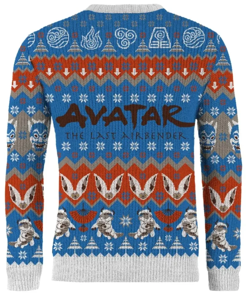 The Last Airbender White Lotus Winter Wear Ugly Christmas Sweater