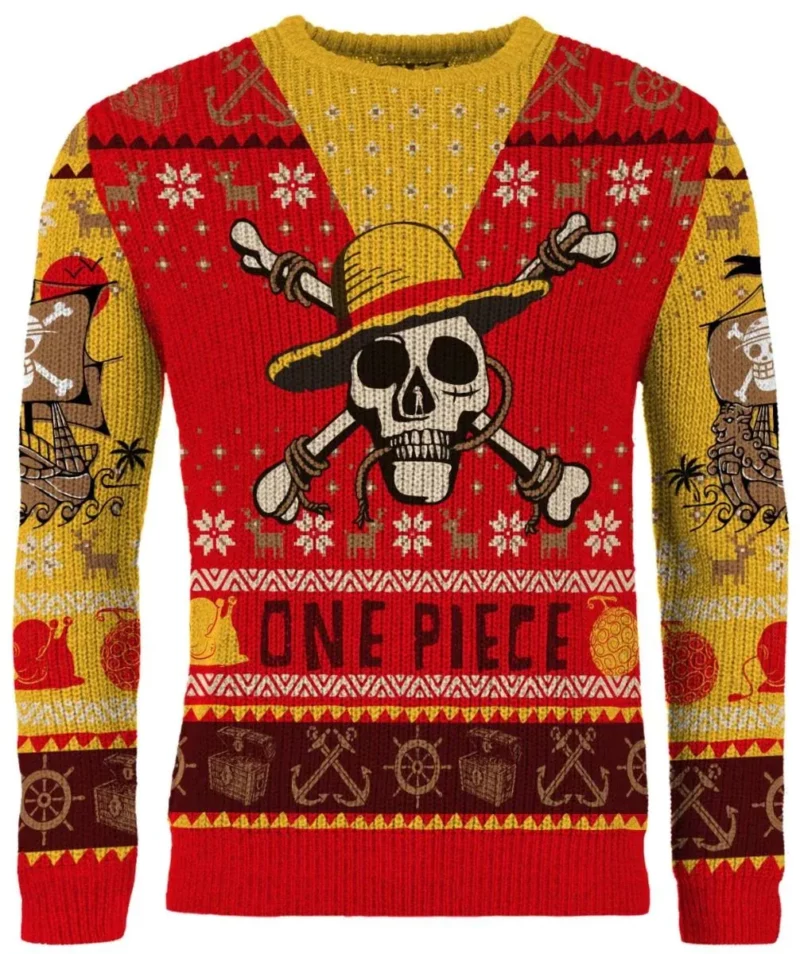 Luffy's Festive Voyage Ugly Christmas Sweater