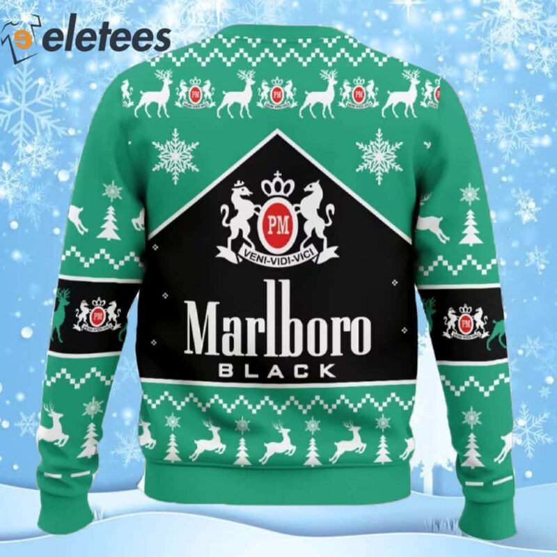 Marlboro Black Menthol Cigarette Ugly Christmas Sweater