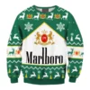 Marlboro Print Fun Ugly Christmas Sweater