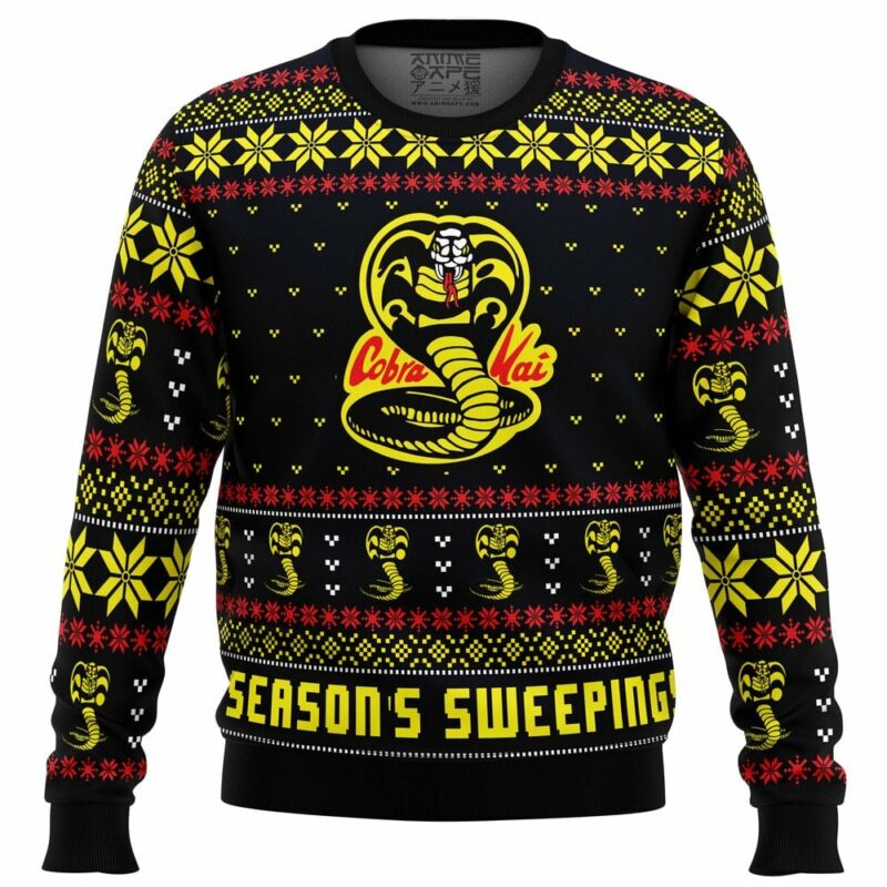 Season’s Sweepings Cobra Kai Karate Kid Ugly Christmas Sweater