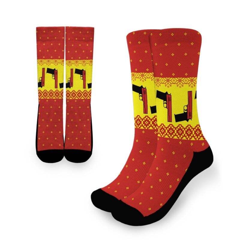 Merry Xmas Again Pulp Fiction 3D Socks