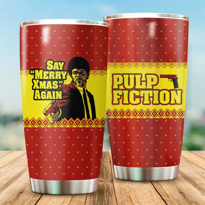 Merry Xmas Again Pulp Fiction Tumbler