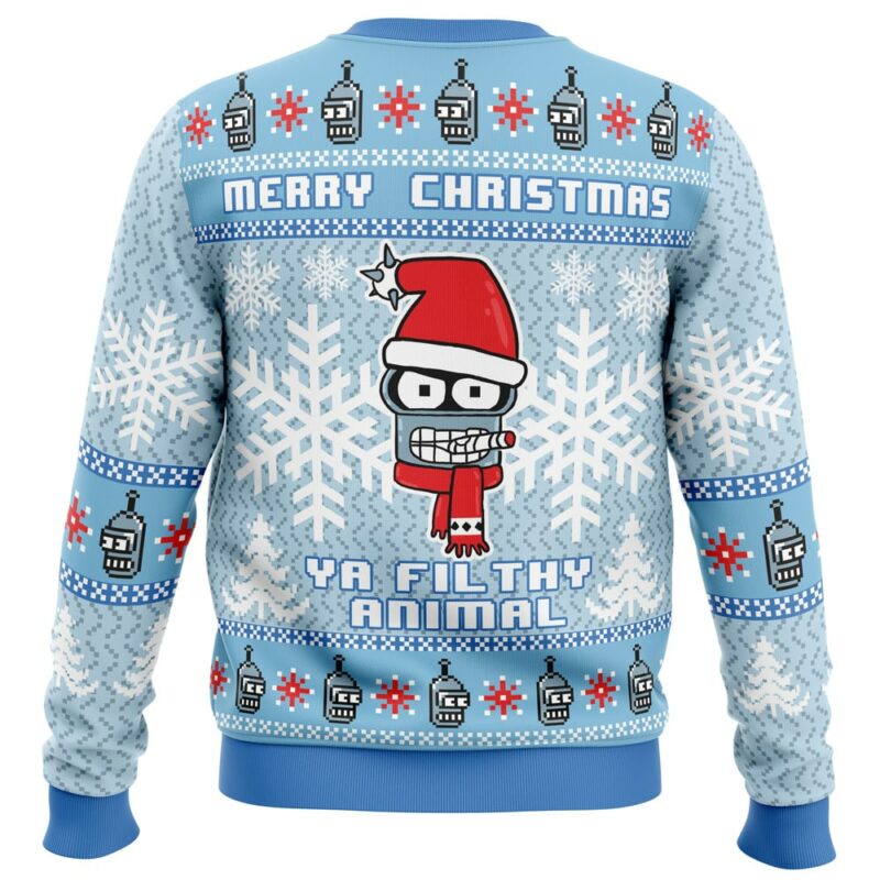 Merry Christmas Ya Filthy Animal Futurama Ugly Christmas Sweater- Christmas Gifts 2024